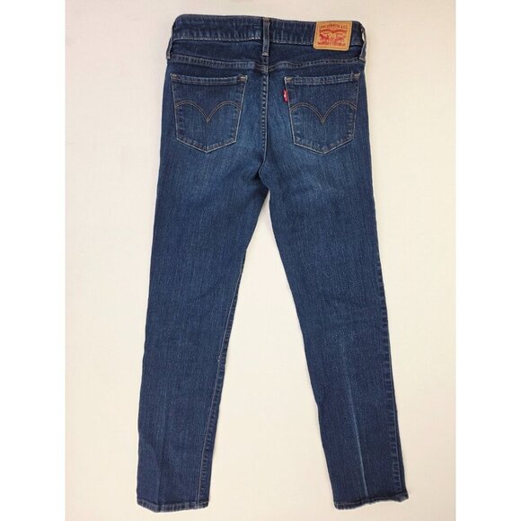 Levis Size 27X30 Womens 712 Slim Blue Denim Logo Tag 5 Pocket Jeans - Picture 1 of 14